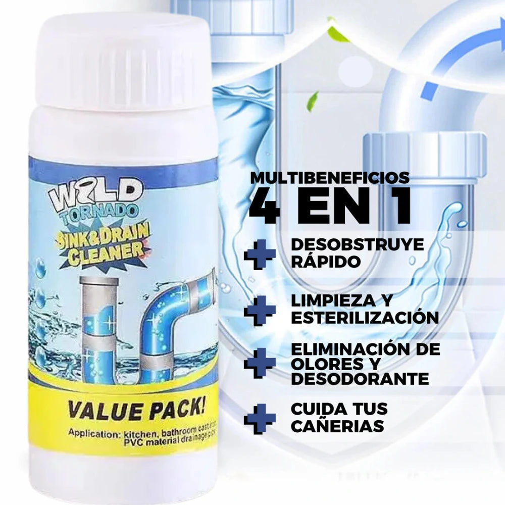¡Recupera el flujo de tus cañerías con Wild Tornado (90gr)! 2x1 SOLO POR HOY