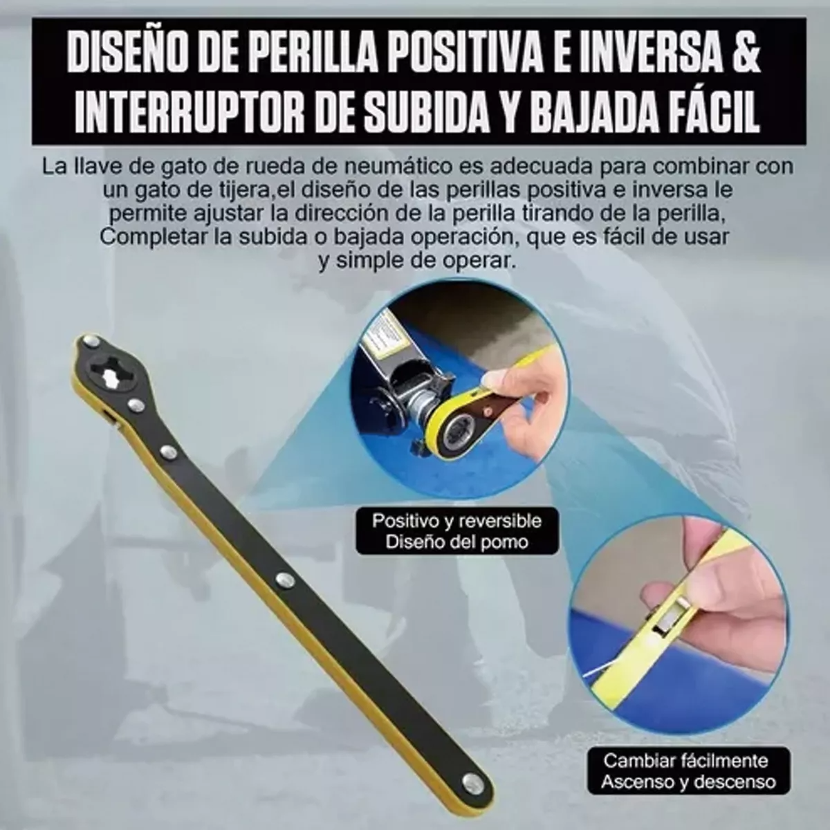 TrinqueMaster™ - Llave Para Gata de Auto Ultra Flexible.