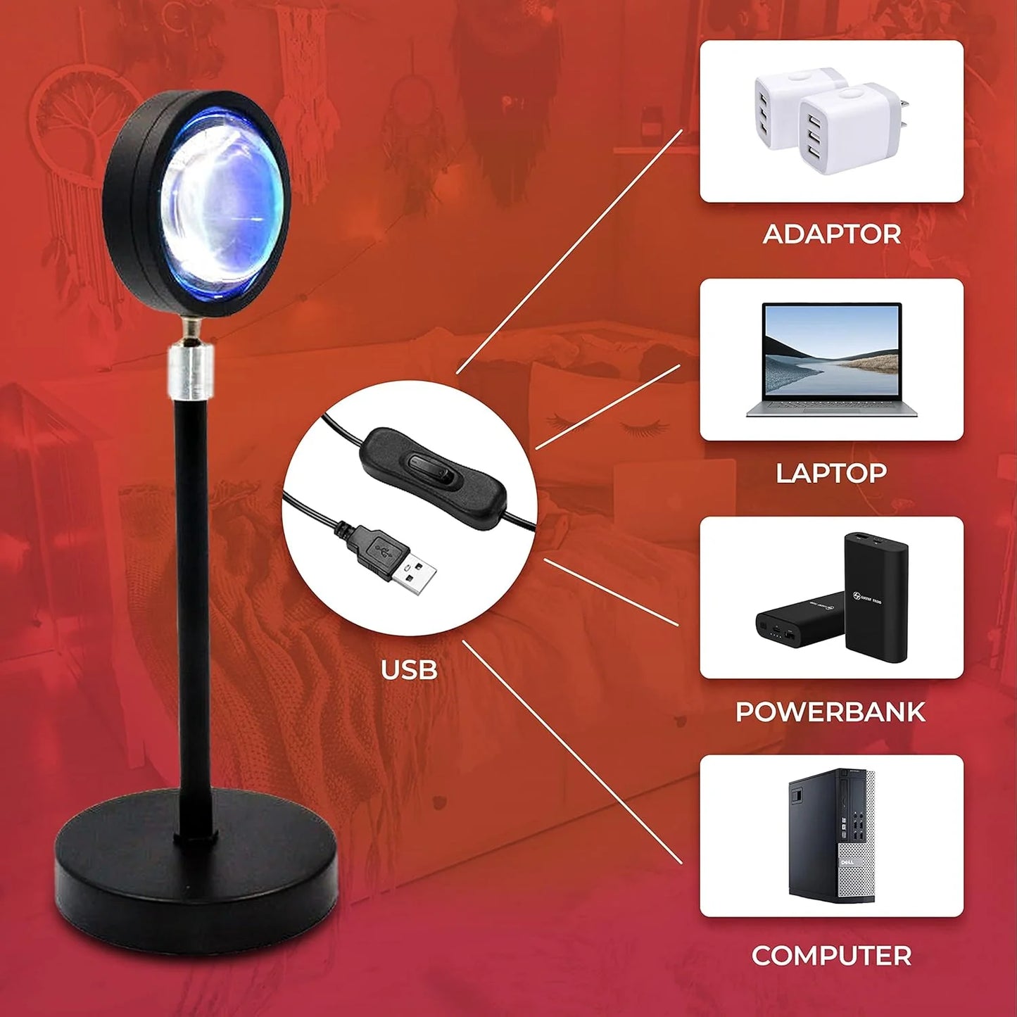 Lampara Sunset 🌅 - Si tu no vas al sunset, el sunset viene a ti.