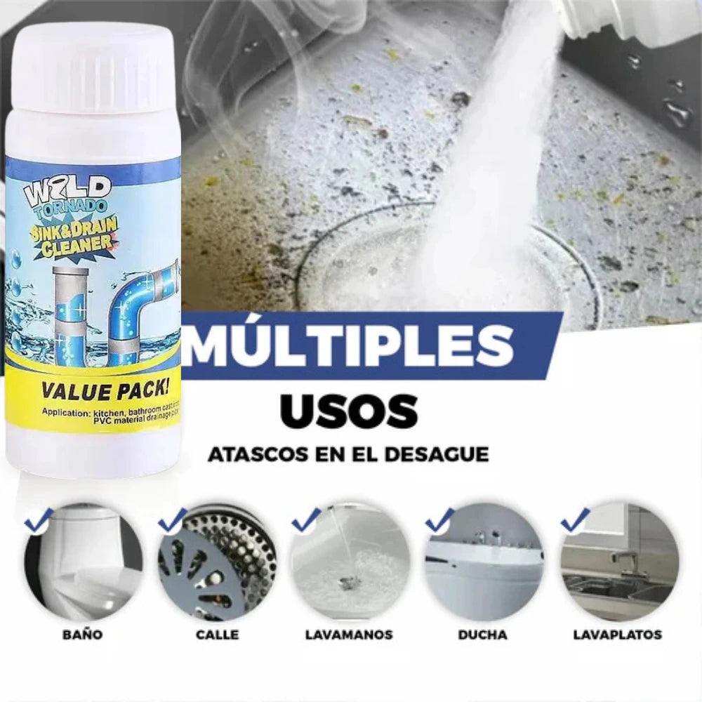 ¡Recupera el flujo de tus cañerías con Wild Tornado (90gr)! 2x1 SOLO POR HOY