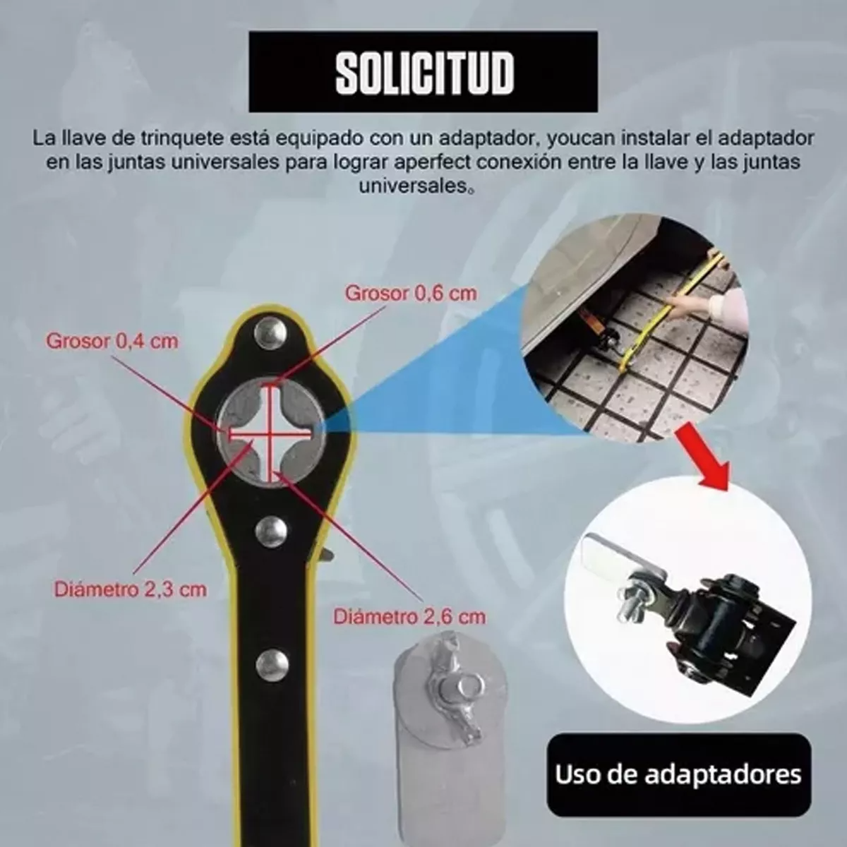 TrinqueMaster™ - Llave Para Gata de Auto Ultra Flexible.