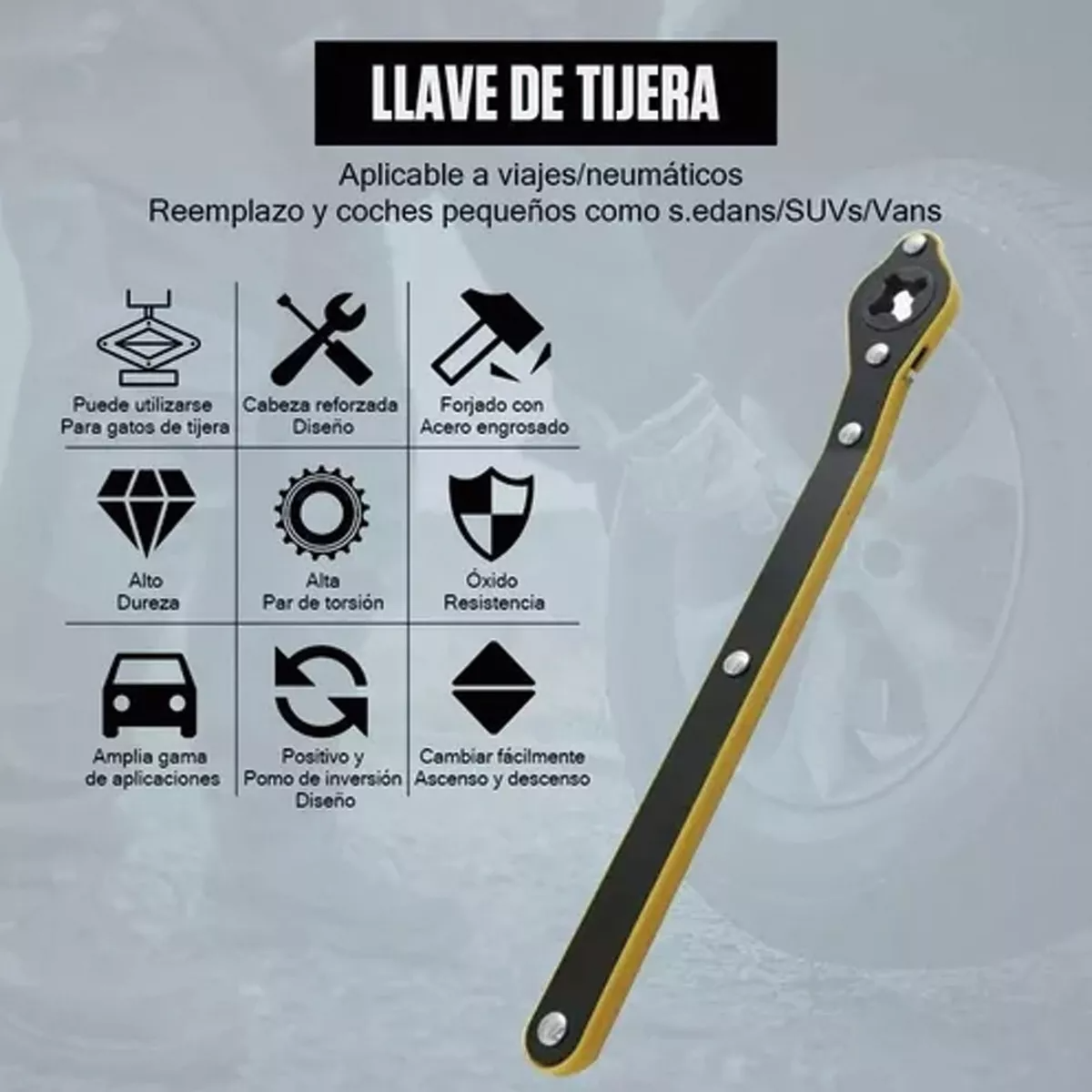 TrinqueMaster™ - Llave Para Gata de Auto Ultra Flexible.