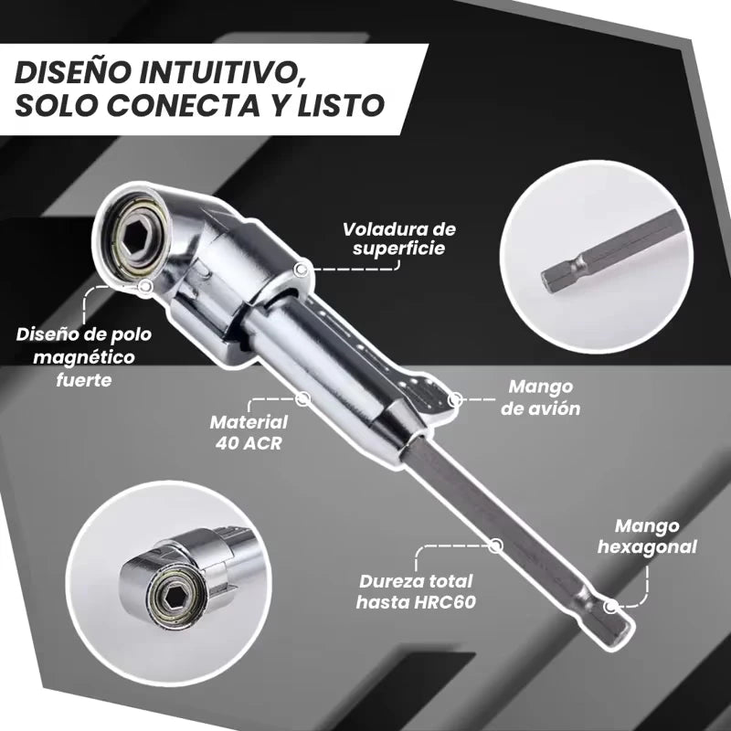 Adaptador de Taladro - La Solucion Para Espacios Reducidos (2x1)