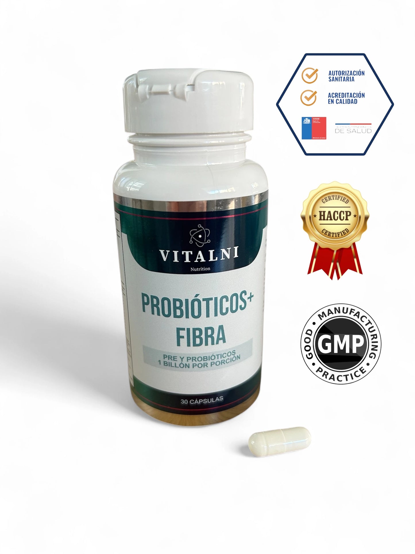ProbioFibra - Probioticos + Fibra. Alivia Hinchazon, regula el intestino y cuida tu salud digestiva.