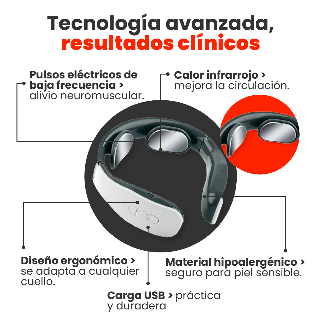 NeuroRelax Pro - Masajeador cervical terapéutico para aliviar dolor, estrés y migrañas