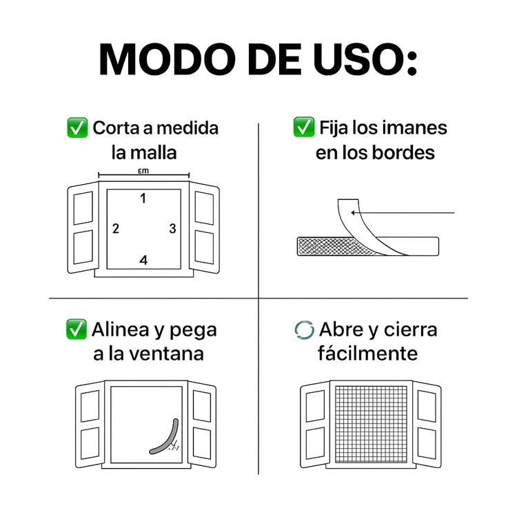 Mosquitero Magnetica - 150x180cm (ajustable) (2x1)
