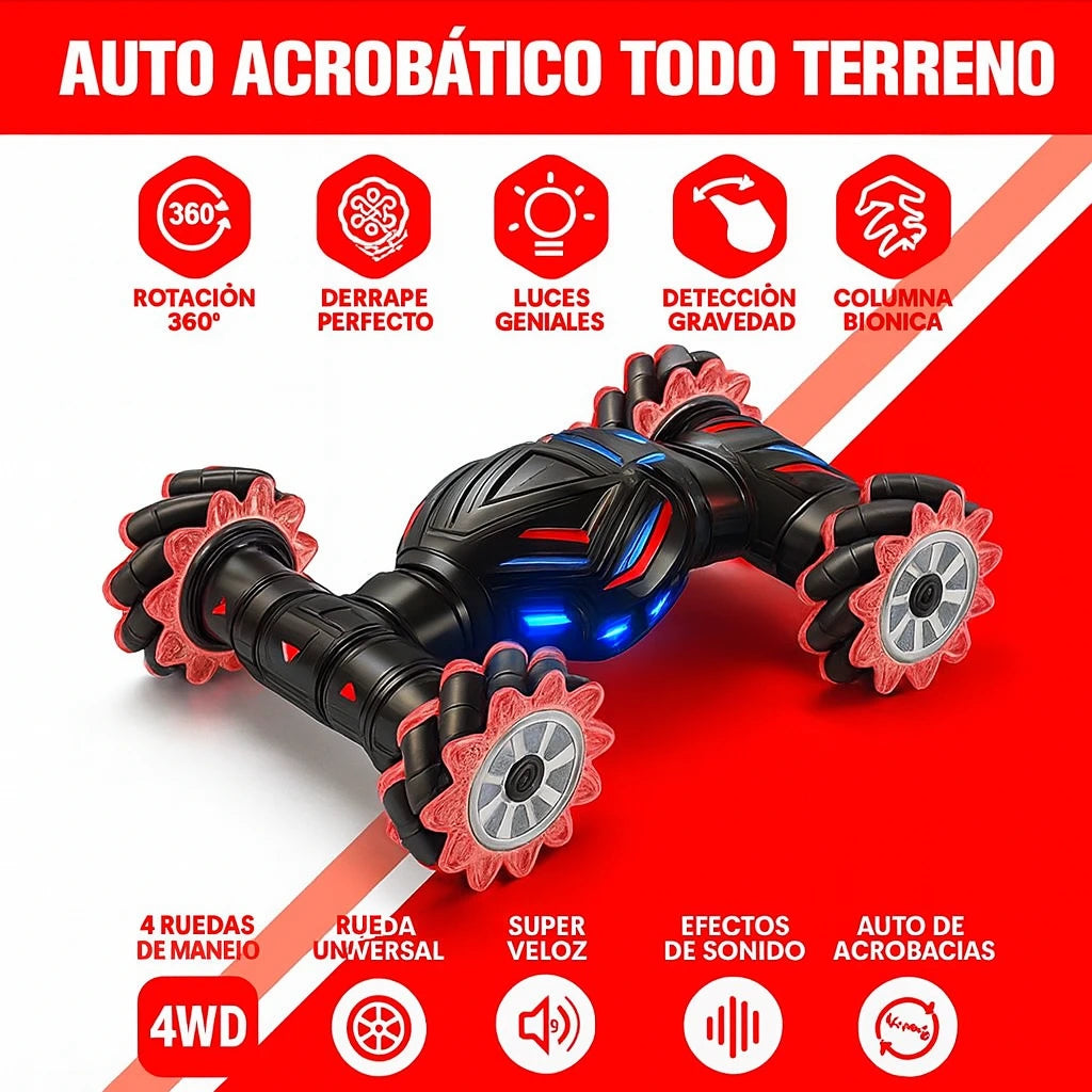 Rayo360™ - Auto ElectricoAcrobático 4x4 Con Control