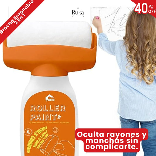 Brocha Enrollable 2 En 1 - Paredes como nuevas en minutos. (incluye pintura).