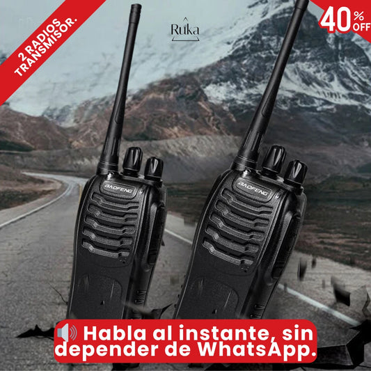 2 Radios Transmisor - Conéctate sin señal, siempre.