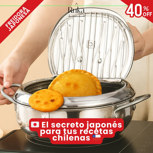 Olla Japonesa 3 en 1: Fríe Fácil, Rápido y Sin Ensuciar (20cm) + E-BOOK de regalo.