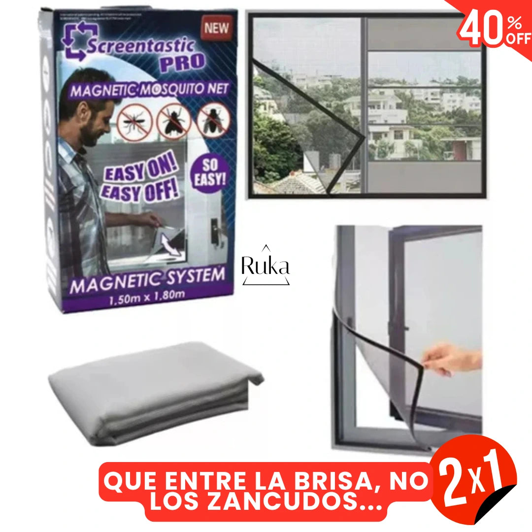 Mosquitero Magnetica - 150x180cm (ajustable) (2x1)