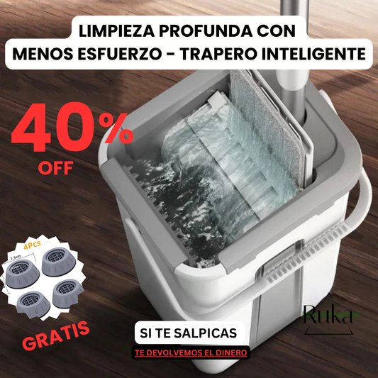 CleanPro 360° - Enjuage Automático (2 TRAPEROS EXTRA + ANTIDESLIZANTES PARA LINEA BLANCA)