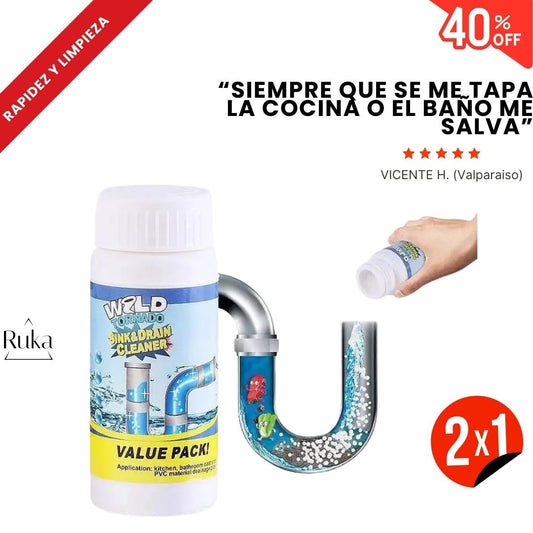¡Recupera el flujo de tus cañerías con Wild Tornado (90gr)! 2x1 SOLO POR HOY