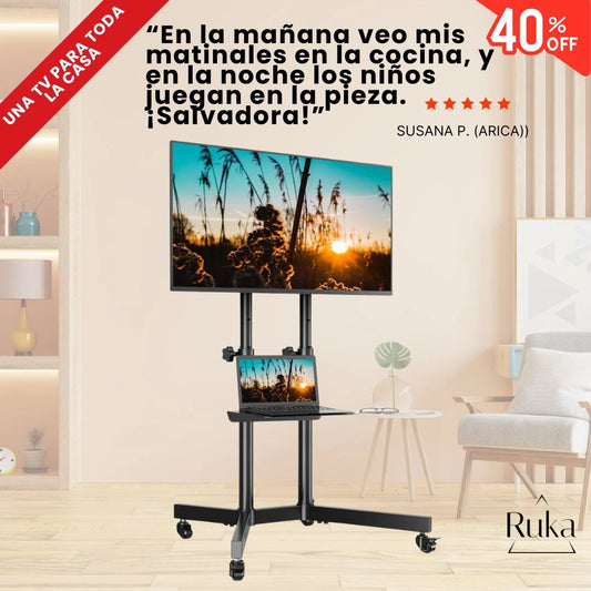 Una sola TV, muchos momentos: comparte tu TV con esta base móvil para 32" a 65"