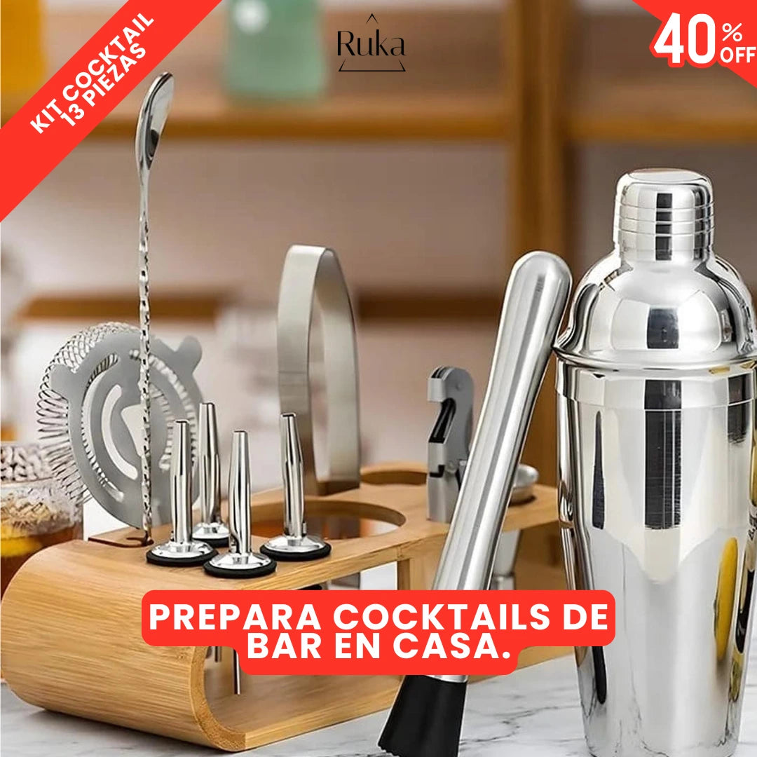Set Cocteleria Mixologia Estilo Bartender (13 piezas)