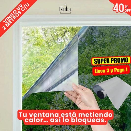 UV PROTECTOR™ - Espejo por fuera. Frescura por dentro. Sin gastar más luz. (3 rollos)